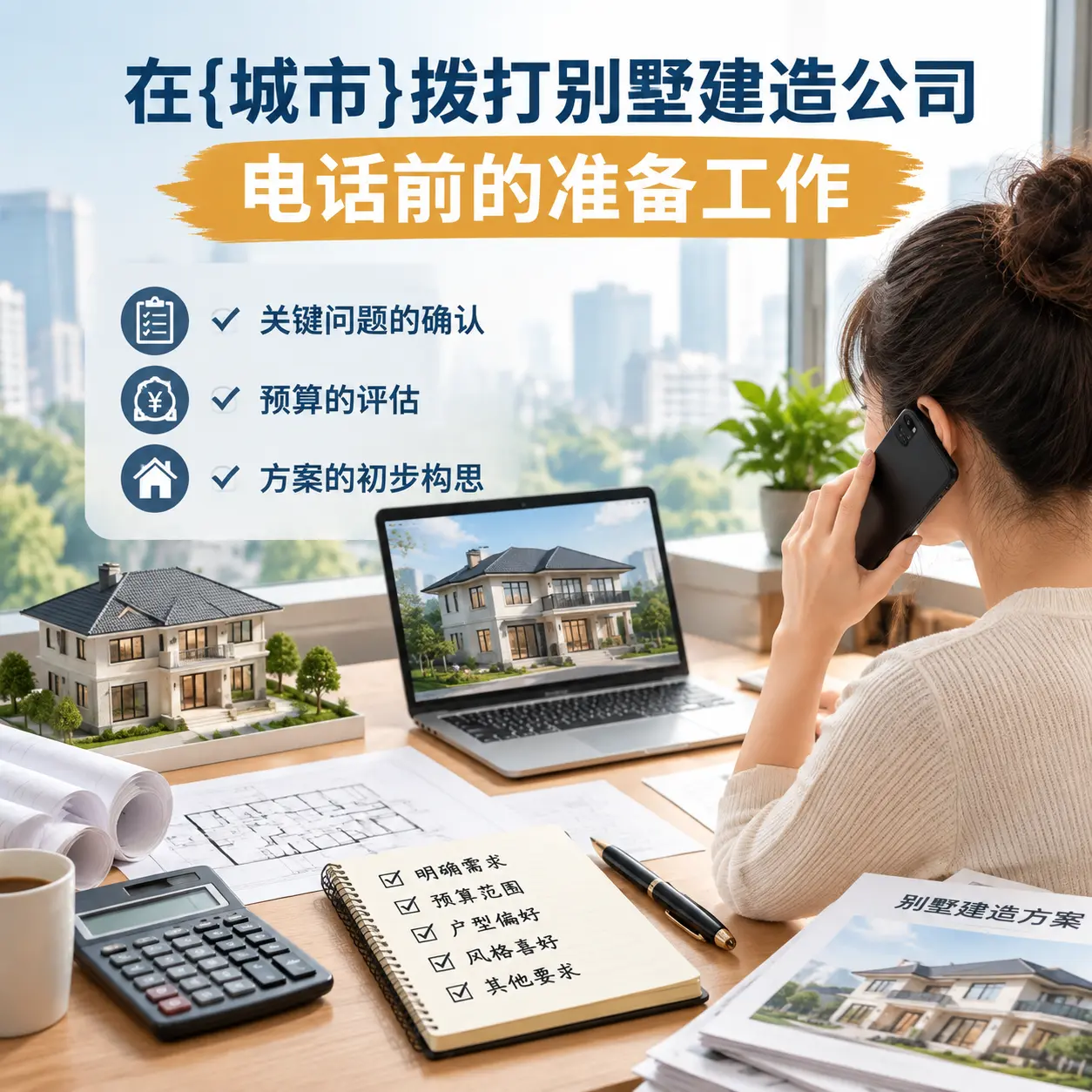 在七星关拨打别墅建造公司电话前的准备工作